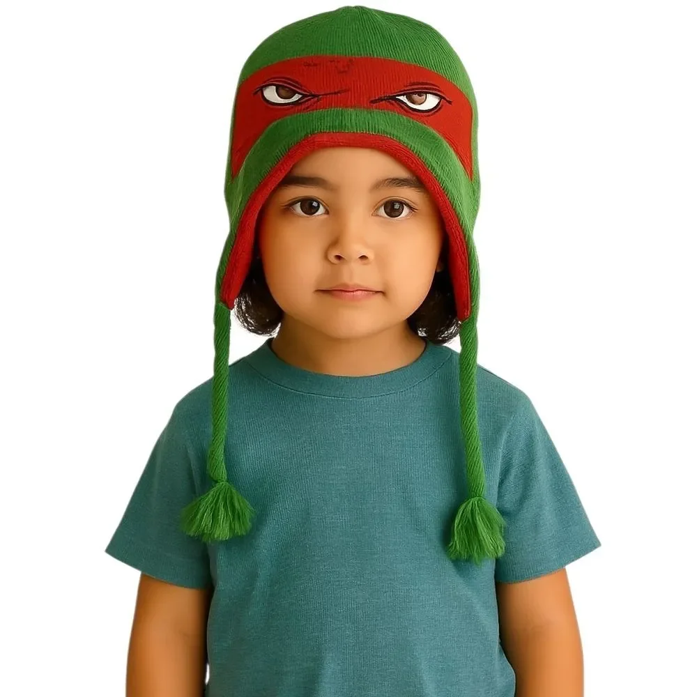 Teenage Mutant Ninja Turtles Hat Winter Snow Raphael Red Green Kids Youth